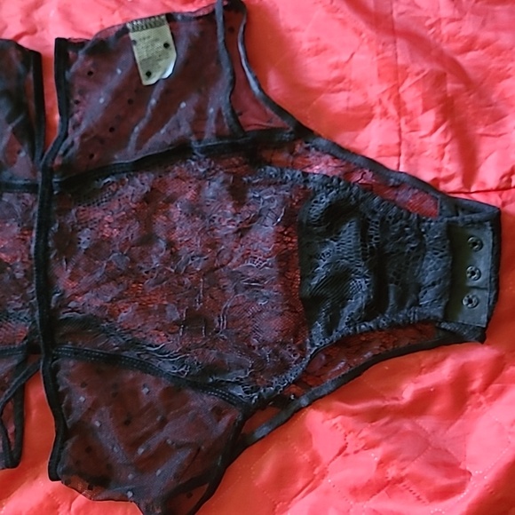 POLLY lingerie one piece  size US 2 color black. - Picture 3 of 10